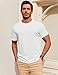 COOFANDY White T Shirt Men Short Sleeve T-Shirts Summer Plain Casual Classic Tees