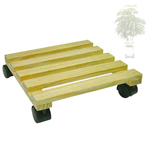 CARRO SOPORTE DE MADERA DE 30X30 CM. MACETAS,BOMBONA BUTANO