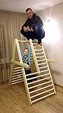  Ugi-Bugi Gimnasio para niños pequeños, Triángulo escalonado, Escalera de escalada para niños pequeños, Triángulo de escalada para niños pequeños, Gimnasio para niños pequeños