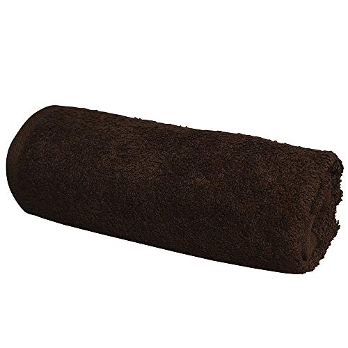 Image of ForPro Professional Collection Premium Bleach Tough Salon Towels, Chocolate, 100% Cotton, Bleach-Proof, Stain Resistant, 16 inch W x 27 inch L, 24-Count,110542