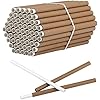 Elcoho 60 Sets of Outdoors Mason Bee Nesting Tube Refill Kit Includes 60 Pieces 6-Inch Replacement Tubes & 60 Pieces Refill Tubes, Bee Nest House Hotels Tubes Bee Paper Inserts Cardboard Nest Tubes