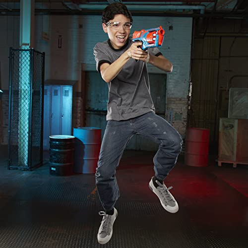 Nerf Elite Strongarm orangefarbener Blaster – Rotationstrommel, Schnellfeuer, 6 Nerf Elite Darts – für Kinder, Teenager, Erwachsene