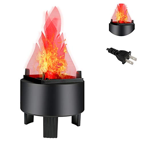 fireplace desk lamp - Globalstore 3D LED Fake Fire Flames Effect Light, 110V Electric Fake Campfire Lamp, Artificial Flickering Flame Table Lamp Halloween Christmas Party Decorations Holiday Supplies for Bar, Stage, Home