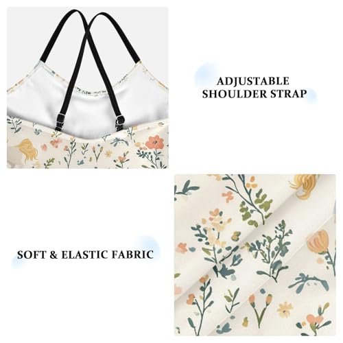 ALAZA Unicorn Flower Floral Girls Swimsuit Bathing Suit Beach Swimwear One Piece 3-10T3