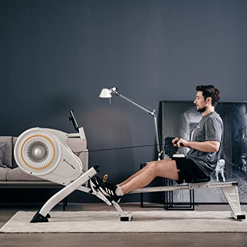 SportPlus Roeitoestel voor thuis met luchtweerstand (8 standen), optioneel met app-compatibiliteit, stil en vloeiend trainen, gebruikersgewicht tot 150 kg - Afbeelding 3