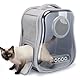 Ownpets Tragetasche für Katzen, Rucksack, Katzentrager, Haustier-Tragetasche, Fronttasche für kleine, mittelgroße Katzen, Transparent Atmungsaktive, abnehmbar für Reisen, Wandern