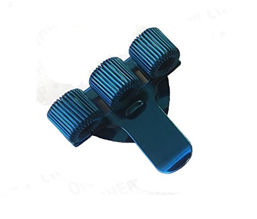 Ashton and Wright – Porte-stylo triple en métal avec clip de poche – Idéal pour médecins, infirmières, pilotes – Simple – Bleu