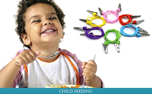 6 Pieces Dental Colorful Silicone Bib Holder Clips As Napkin Or Face Mask Holder | Variety Of Uses #TOP6