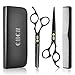 CIICII Tijeras Peluqueria Profesional, 6,7 Pulgadas Tijeras Barbero de Cortar/Tijeras Entresacar Peluqueria/Tijera Cortar Pelo Tijera para el Cabello para Peluquero y Salón de Corte (Negro)