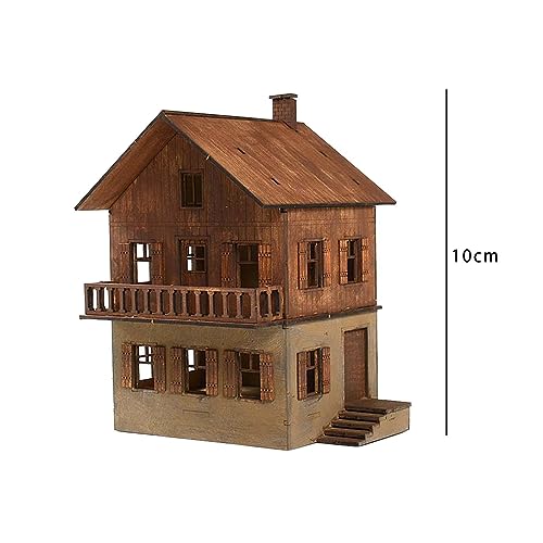 Maquette à L'échelle 1/72 en Bois : Puzzle de Maison Mini Décorative - 3