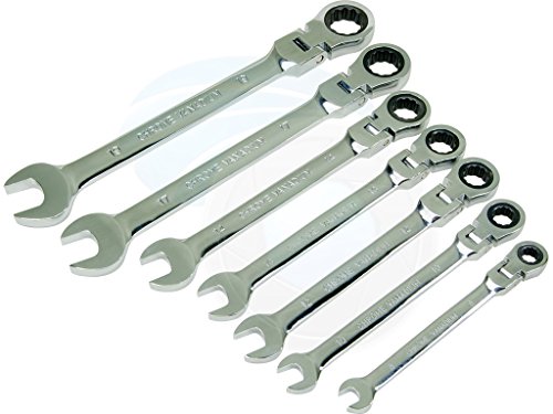 Tolsen 7Pcs Flexible Head Combination Ratchet Spanner Set - 2