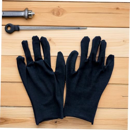 Guantes de algodón negro gruesos y resistentes a cortes para carpintería 5