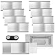 EFUTURETIME 10 x Namensschilder für Kleidung Magnet mit Nadel zum Anstecken, 72mm x 31mm Alu Namensschild Halterung mit Papiereinschub für Arbeit, Ausstellung, Restaurant, Schule