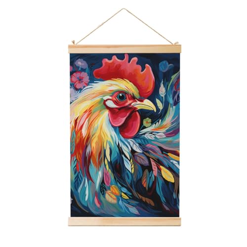 Bannière décorative salon et poster poulet à suspendre