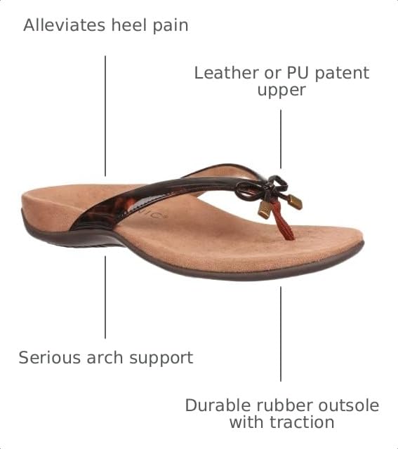 Image of Vionic Women's Rest Bella Toe Post Sandal- Supportive Ladies Orthotic Sandals that include Three Zone Comfort with Arch Support- Flip Flop for Ladies, Medium and Wide Width Size 5-12