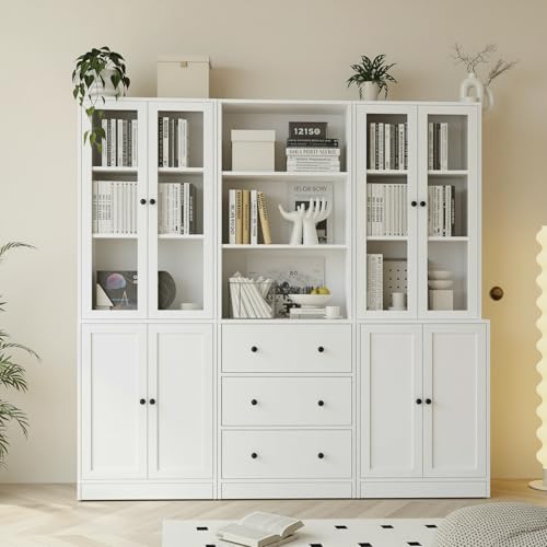 TUSY 71 H 6-Tier Bookshelf with Drawers