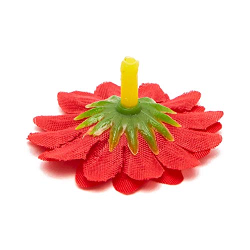 Bright Creations Artificial Silk Daisy Flowers Head For Crafts (1.6 In, Red, 100-Pack) #TOP5