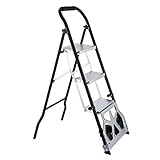 Mophorn Step Ladder 2-in-1 Convertible Aluminum Folding Step Ladder 175LBS Hand Truck Cart Dolly...