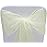 Elegant Organza Chair Sashes Sheer Fabric Sashes for Weddings, Parties, and Special Events - (Pack of 10 Pieces, Ivory)