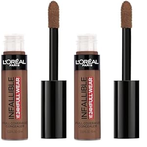 L’Oréal Paris Makeup Infallible Full Wear Waterproof Matte Concealer, Coffee (Pack of 2)