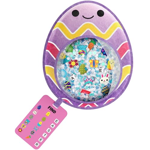 Vango BIZYBOO Easter Egg Busy Bag Scavenger Hunt - Hidden Object Search Sensory Matching Game for Kids 2 and Up (Purple)