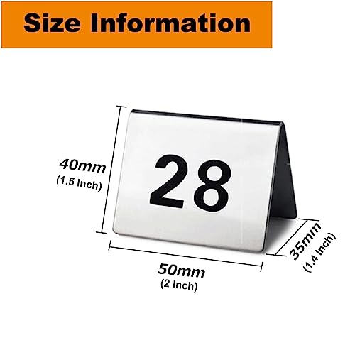 Numéro de Table Concis en Acier Inoxydable Réutilisable pour Événements - 2