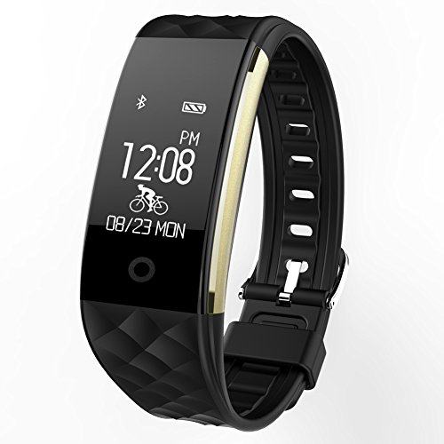 Yarrashop Fitness Tracker Sport Fitness Watch - Waterproof Smart Wristband with Sleep Monitor and Activity Trackers Pedometer for Outdoor Running for iOS/Android Smartphones (Black)