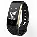 Yarrashop Fitness Tracker Sport Fitness Watch - Waterproof Smart Wristband with Sleep Monitor and Activity Trackers Pedometer for Outdoor Running for IOS/Android Smartphones by (Black)