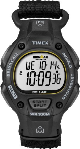 Timex Men's T5K693 Ironman Classic 30 Full-Size Black Fast Wrap Watch