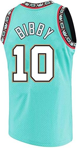 Haeyev Men's Bibby Retro Jerseys Green Athletics Jersey Basketball #10 Jersey(S-XXL)