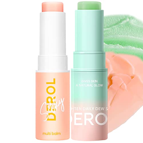 DAGEDA 2Pcs Multi Balm Stick,Face Moisturizer,Wrinkle Bounce Creamy Moisturizing Balm,Hydrating Face Body Lip Balm Stick,Collagen Multi-Purpose Moisturizer for Brighten Skin,0.5oz #Matte+Moisture