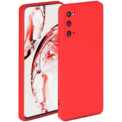 Coque de protection Samsung S20 silicone rouge souple arrière housse caméra écran