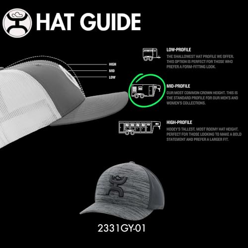 Image of HOOEY Men's Ash Flexfit Fitted Hat (US, Alpha, Small, Medium, Grey)