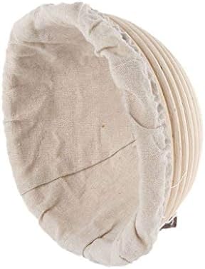 9 Inch Bread Banneton Proofing Basket - Round Banneton Brotform Bread Dough Proofing Rising Rattan Basket & Liner - for Home Bakers (Sourdough Recipe) & Bread Making (Basket +Liner Cloth)