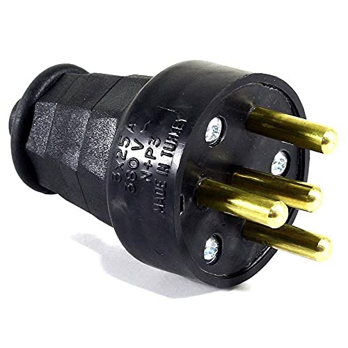 Trifaze Kauçuk Erkek Fiş 25 Amper 380 V