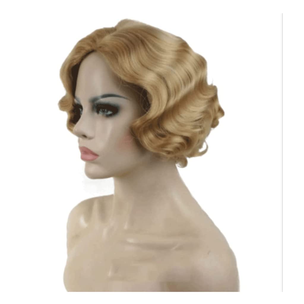 parrucca realistica Parrucche Da Donna Alla Moda Parrucche Corte Parrucche Bob Parrucche Per Capelli Ricci Parrucche Sintetiche Resistenti Al Calore Adatto Per Parrucche Da Cosplay eleganza naturale