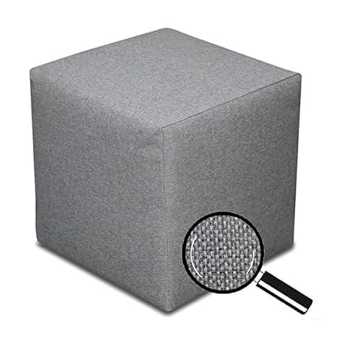 Best for Home Dunkelgrau Cube Pouf | Bodenkissen 40x40x40 cm | bequemer Sitzsack für Wohnzimmer | Fußstütze für Sofa und Bett | Ottomanstil-Hocker