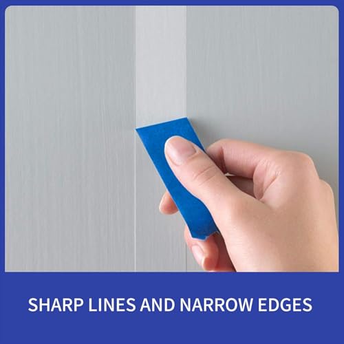 Image of ADHES Blue Painters Tape Blue Tape Painting Tape for Walls,UV Anti,14 Days Clean Remove,0.94nch x 60yard,36Rolls