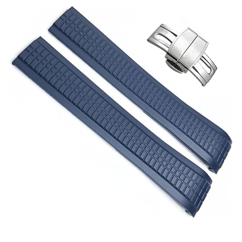 Bracelet montre caoutchouc fluoré pour Patek 5167a boucle papillon