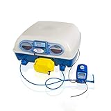 SISTEMA DE HUMIDIFICACIÓN AUTOMÁTICO PATENTADO. Gracias al humidificador automático SIRIO, el porcentaje deseado de humedad se puede configurar utilizando los botones ubicados en una pantalla LCD intuitiva, sin la necesidad de más controles o de completar el nivel del agua hasta la eclosión. El porcentaje de humedad se mantiene estable con absoluta precisión gracias a un sensor de humedad de última generación.