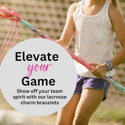 Image of SportyBella Lacrosse Bracelets For Girls - Adjustable Charm Bracelet w /Infinity Symbol & Silver Lacrosse Stick Charm. Friendship Bracelet Gifts for Players, Teams & Coaches