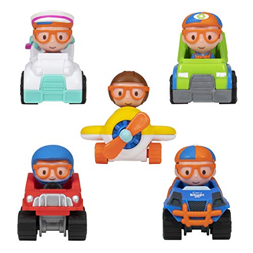 Blippi Mini Mobiles, 5 Pack Mini Vehicles - Features Character Toy Figure In Each Vehicle: Mobile/Car, Monster Truck, Recycle Truck, Ice Cream Truck, And Airplane - Educational Toys For Young Children #TOP3