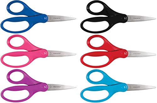 Fiskars 6 Big Kids Scissors 8-11 - Scissors for School or Crafting - Back to School Supplies - Color May Vary