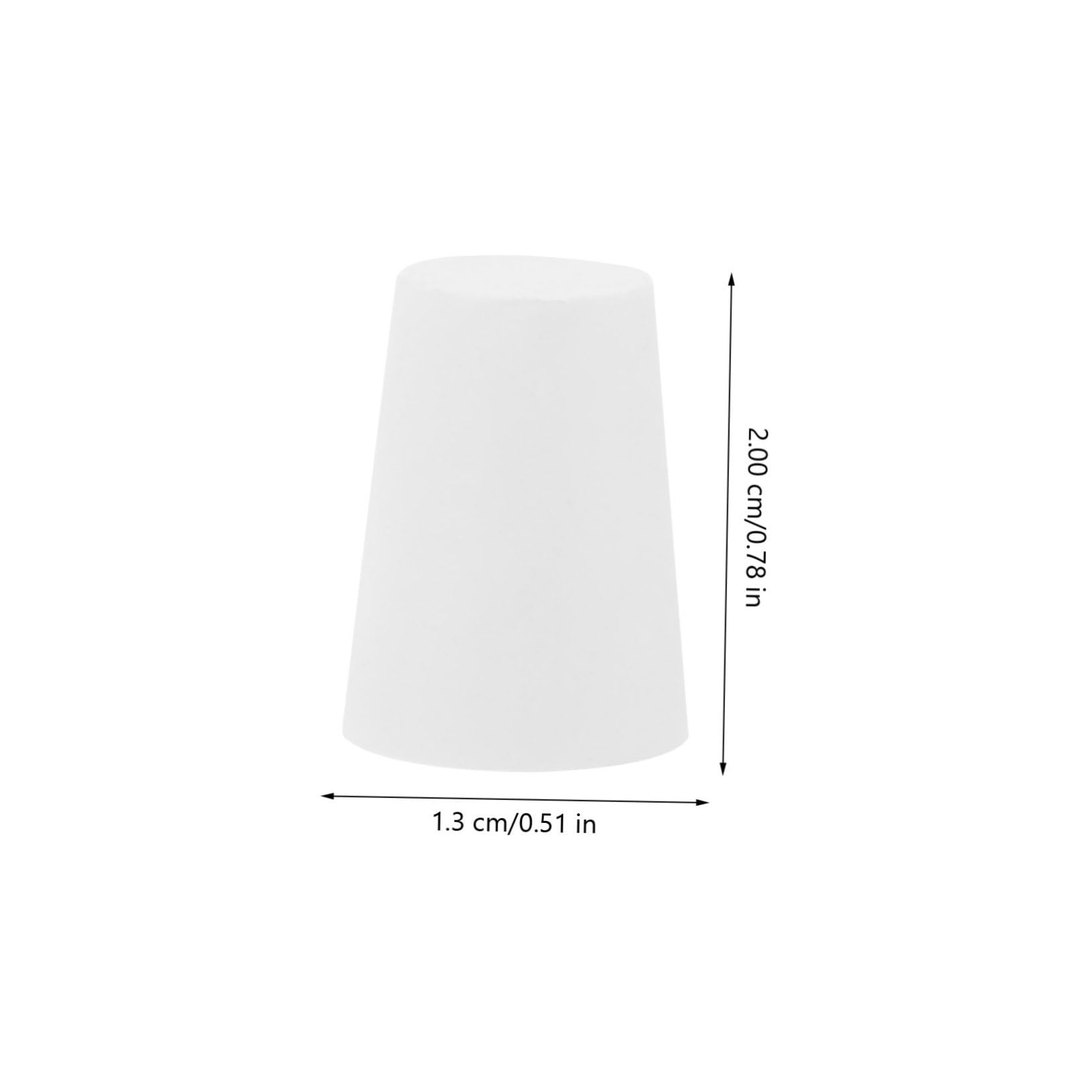 FUNOMOCYA 10 Pcs Flask Rubber Stopper Laboratory Test Tube Stopper Laboratory Test Tube Plug Laboratory Flask Stopper Flask Plug Flask Sealing Stopper Test Tube Sealing Plug White