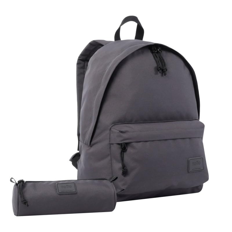 TOTTO Pack mochila + estuche color gris - kalex ma04com093-22200-g98