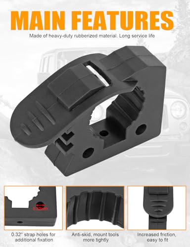 Adtopi Quick Release Rubber Clamp For Mounting Tool & Equipment From 1-1/5’’- 1-1/2’’ Diameter thumb #2