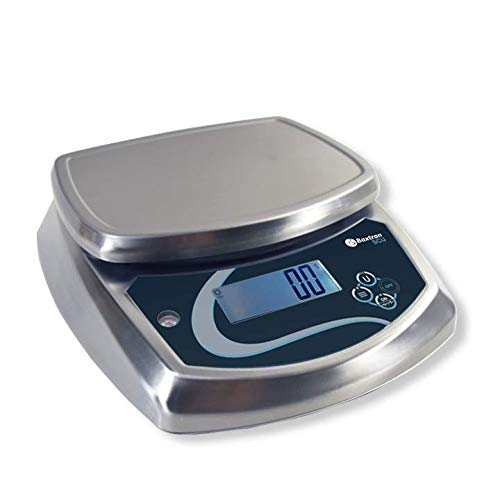 Balanza industrial sobremesa inoxidable Baxtran SCU en 3Kg, 6Kg, 15Kg ó 30 Kg con plato de 24x19cm ((15Kg x 2g))