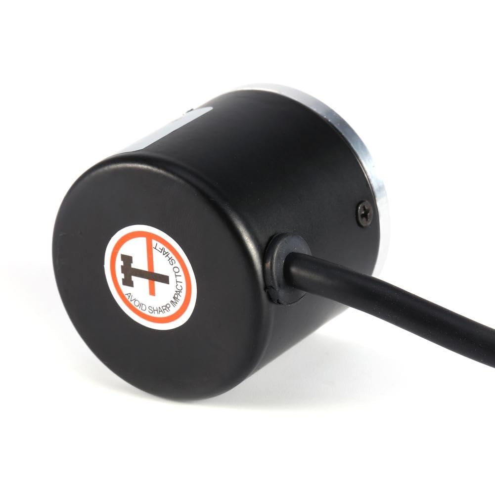 DEWIN Inkremental Drehgeber, 600P/R Photoelektrischer Rotary Encoder 5V-24V AB 2-Phasen Welle 6mm