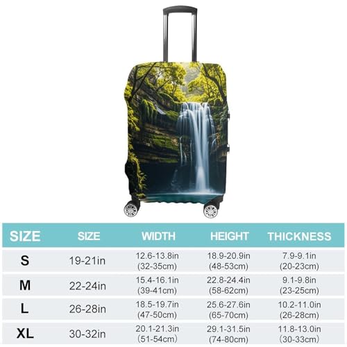 Waterfall Luggage Cover, Washable Elastic Suitcase Cover Protector Fit 18-32 Inch Luggage2