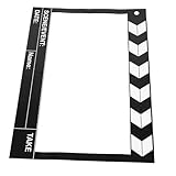 VILLFUL Foto con Claqueta de Película para Fiesta Temática Prop de Photocall de Cine Accesorio Portátil y Resistente para Cumpleaños y Reuniones